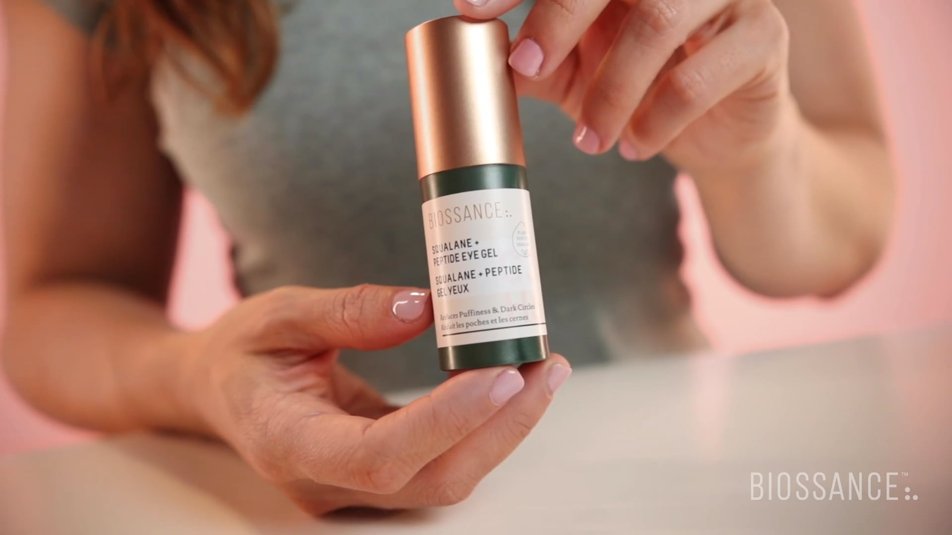 Squalane + Peptide Brightening & DePuffing Eye Gel Biossance Sephora